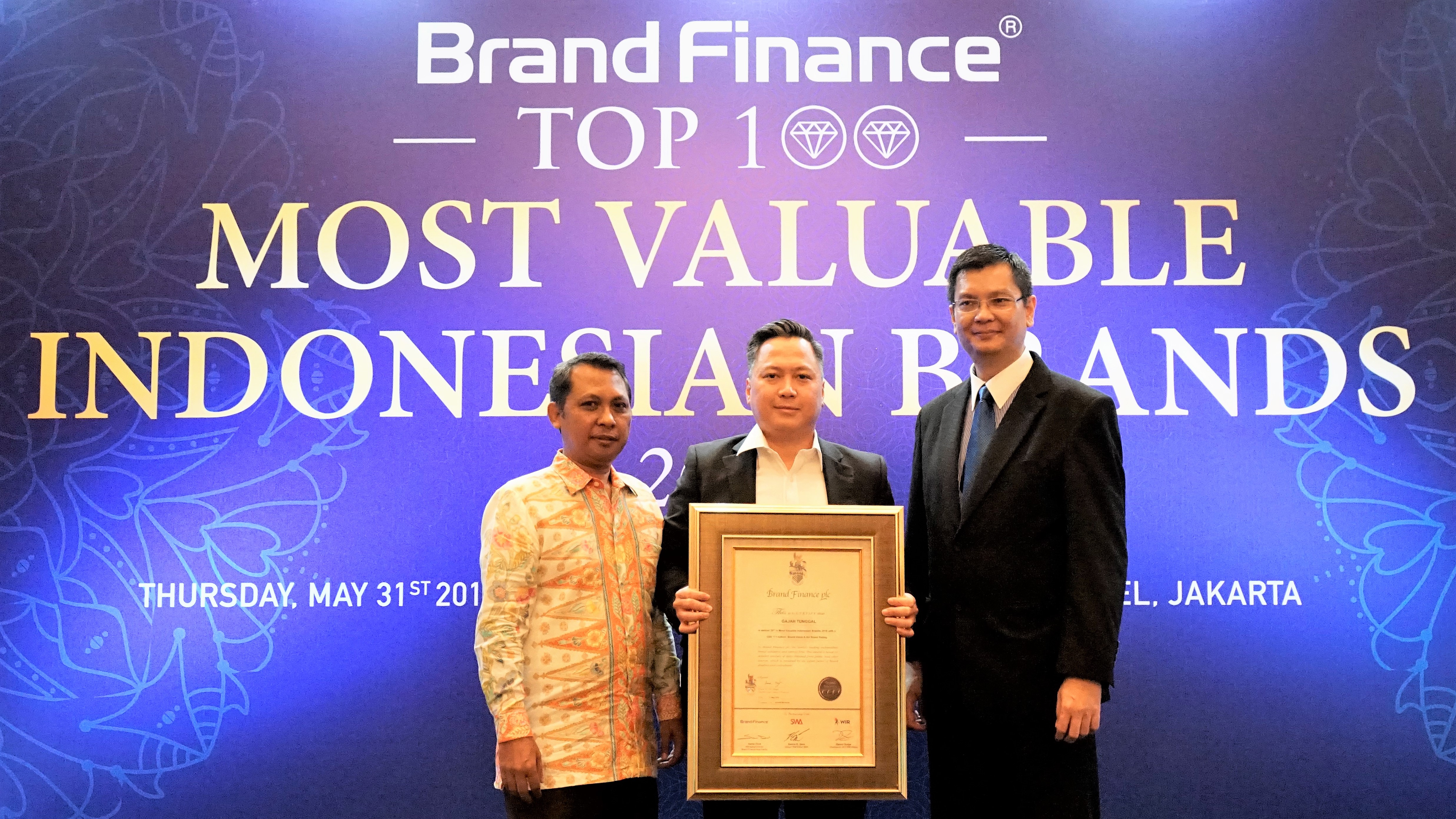 PT Gajah Tunggal, Tbk Berhasil Meraih Top 100 Most Valuable Indonesian Brands Award 2018